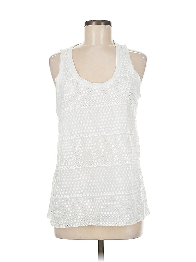 Pre-owned J.crew Factory Store Tank Top White Halter Neckline Tops