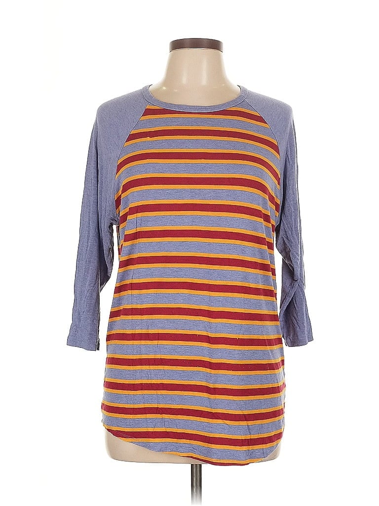 Pre-owned Lularoe 3/4 Sleeve Top Orange Boatneck Tops