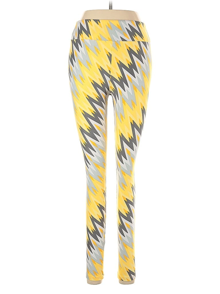 Pre-owned Lularoe Leggings In Yellow