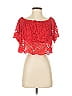 Ambiance Red Short Sleeve Blouse Size S - photo 1