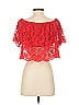 Ambiance Red Short Sleeve Blouse Size S - photo 2