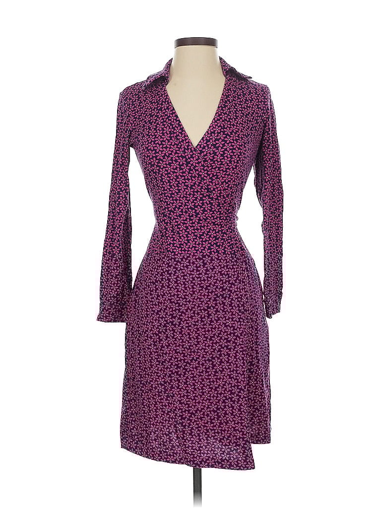 Pre-owned Diane Von Furstenberg Cocktail Dress In Purple