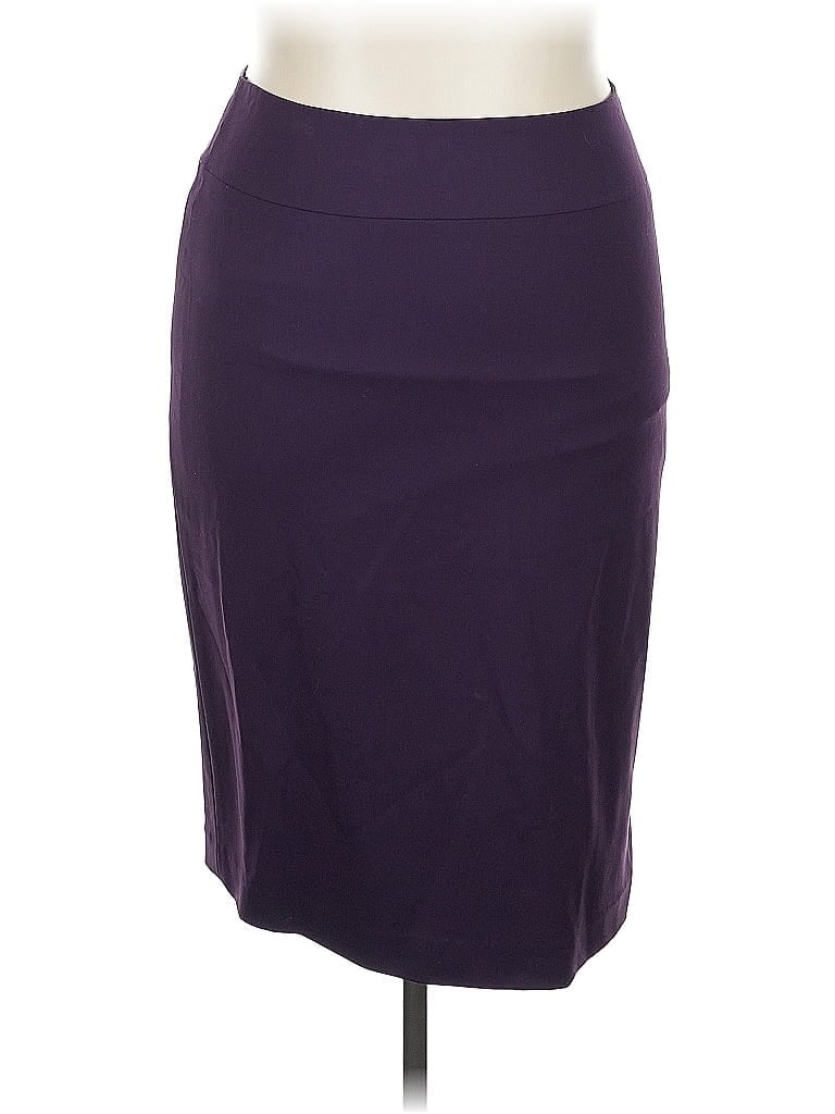 Pre-owned Lafayette 148 Wool Skirt In Purple