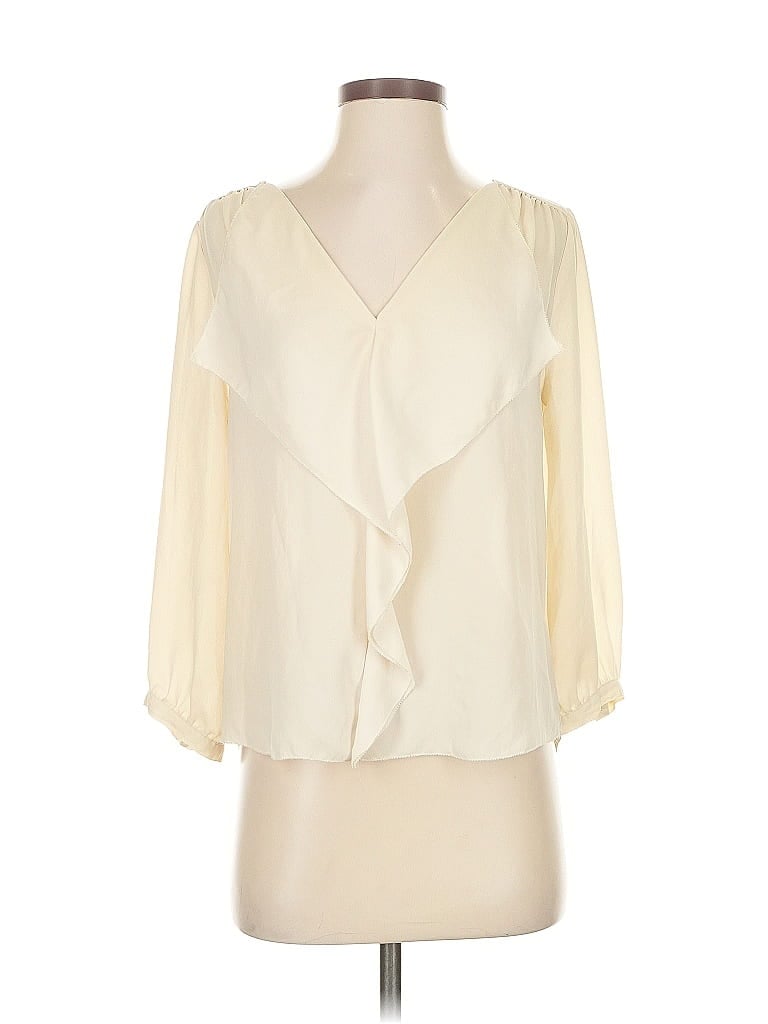 Pre-owned Maeve 3/4 Sleeve Blouse In White