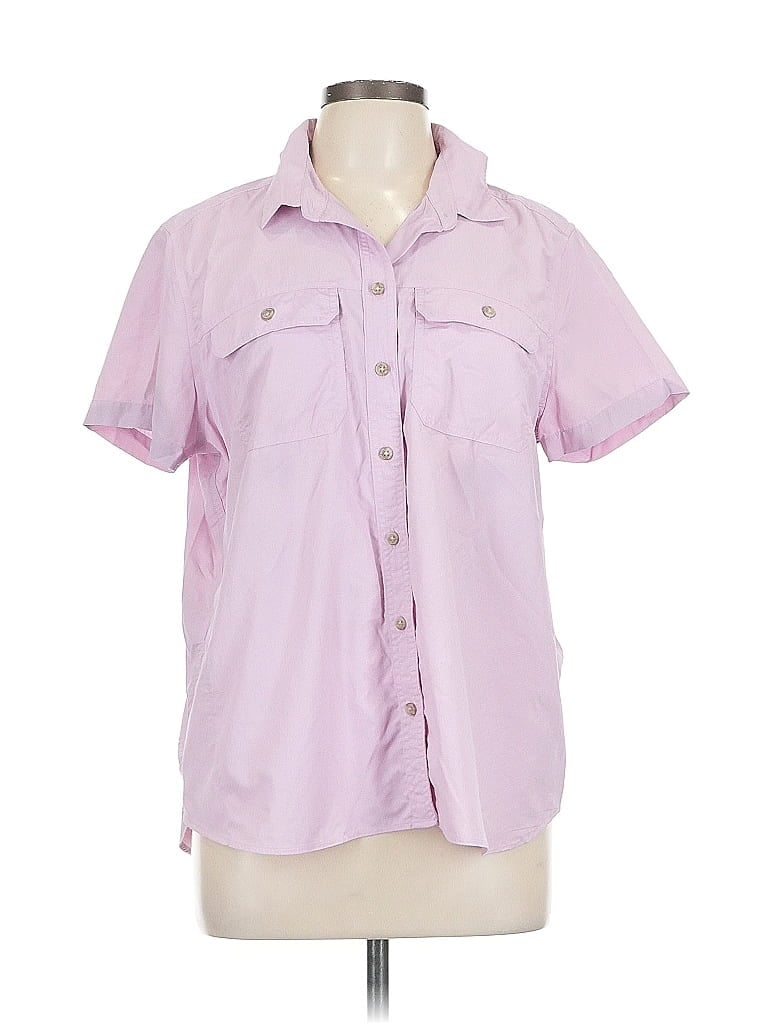 Pre-owned Eddie Bauer Short Sleeve Button Down Shirt In Pink