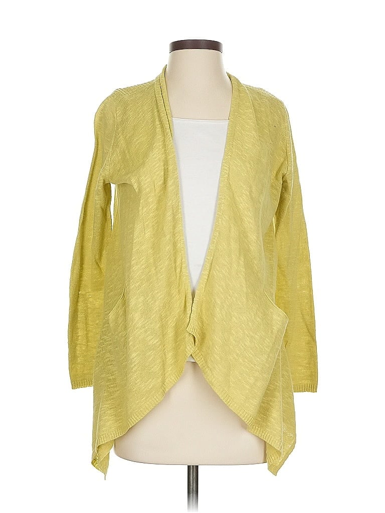 Pre-owned Eileen Fisher Cardigan Sweater In Yellow