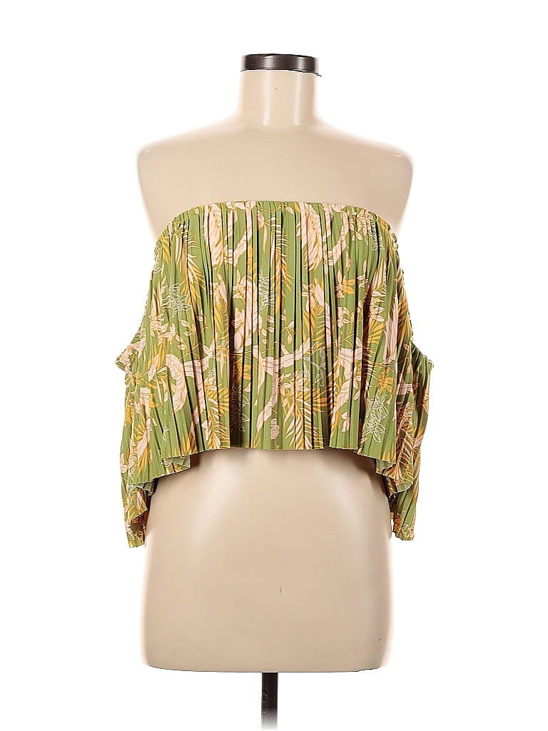 Pre-owned Guess 3/4 Sleeve Blouse In Green