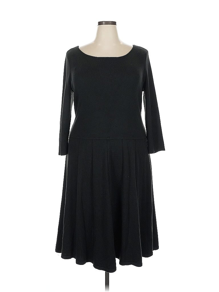 Pre-owned Talbots Casual Dress In Black