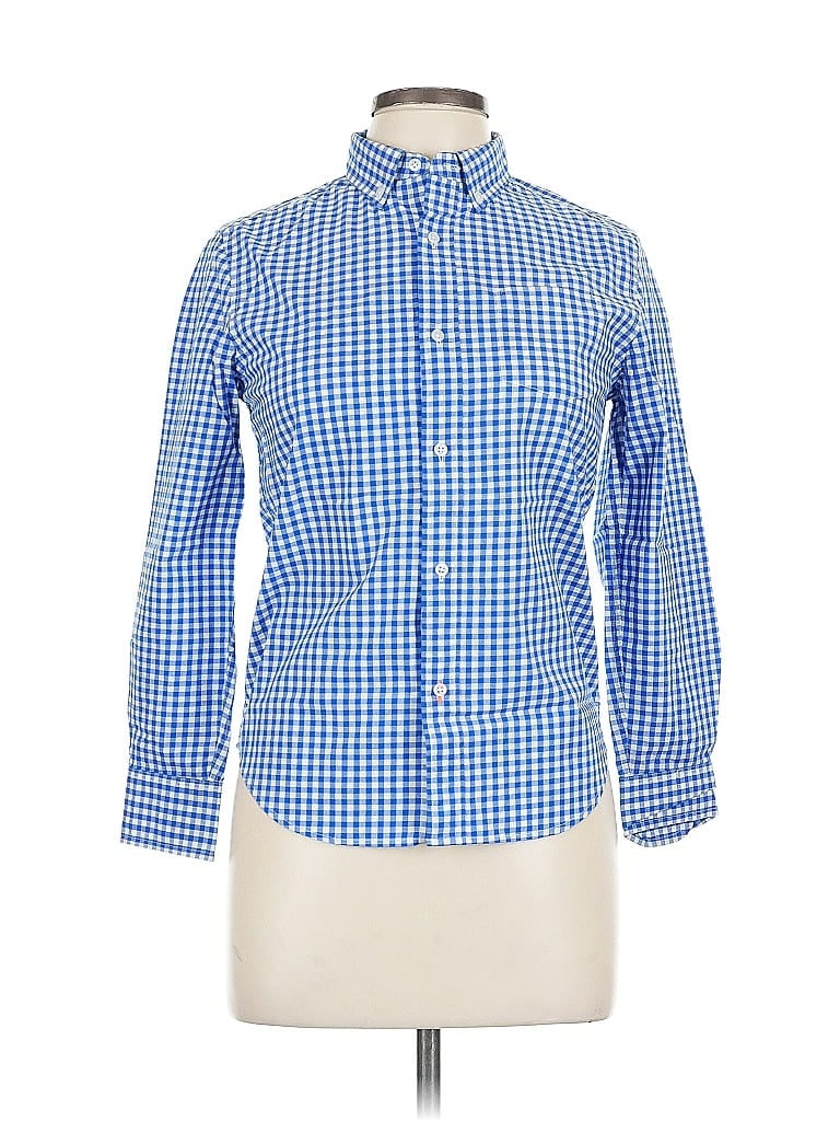 Pre-owned Assorted Brands Long Sleeve Button Down Shirt In Blue