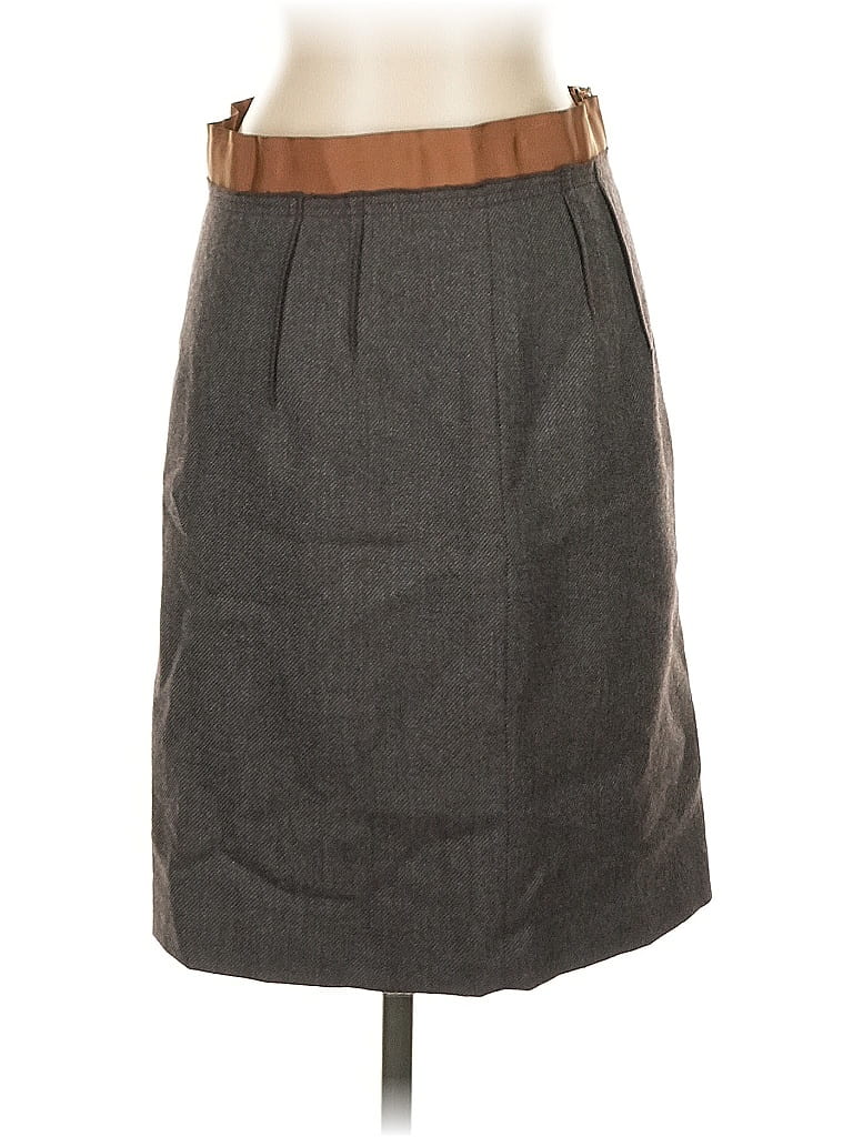 Pre-owned Ann Taylor Loft Wool Skirt In Gray