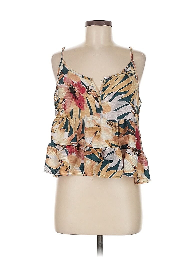 Pre-owned Assorted Brands Sleeveless Blouse In Brown