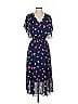 DKNY 100% Polyester Floral Blue Casual Dress Size S (estimated) - photo 1