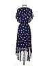 DKNY 100% Polyester Floral Blue Casual Dress Size S (estimated) - photo 2