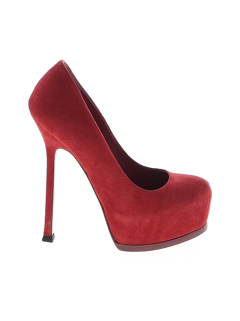 Click to view more detailed imagery on our partner's website Pre-owned Yves Saint Laurent Rive Gauche Heels In Red
