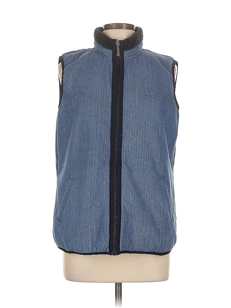 Pre-owned Karen Scott Sport Vest In Blue