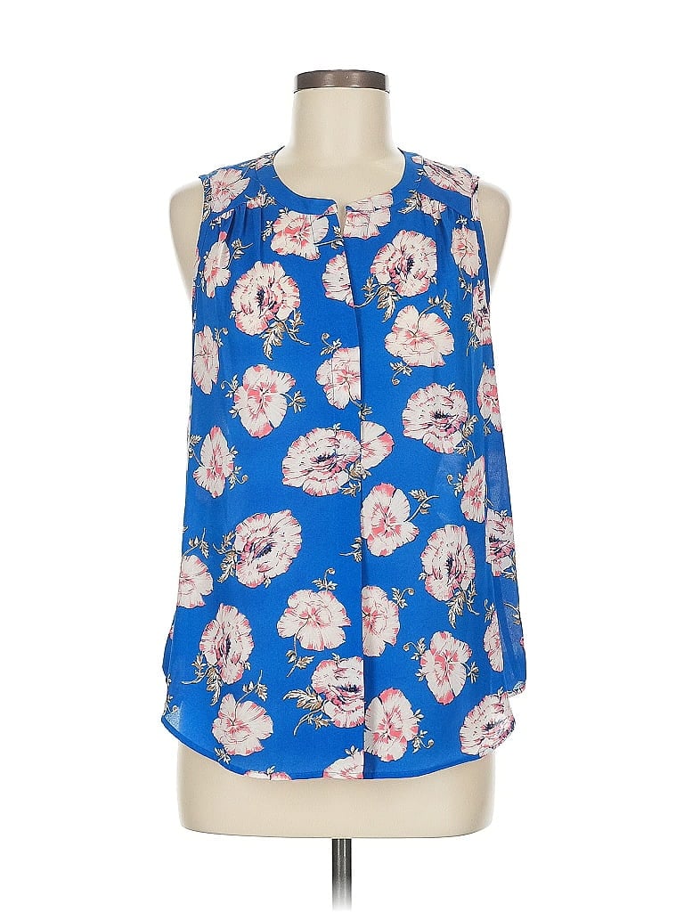 Pre-owned Daniel Rainn Sleeveless Blouse In Blue