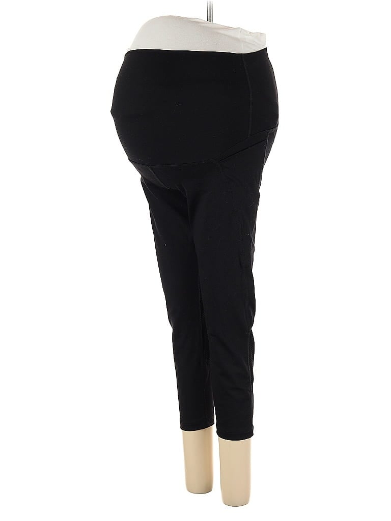 Pre-owned Angel Maternity Active Pants In Black