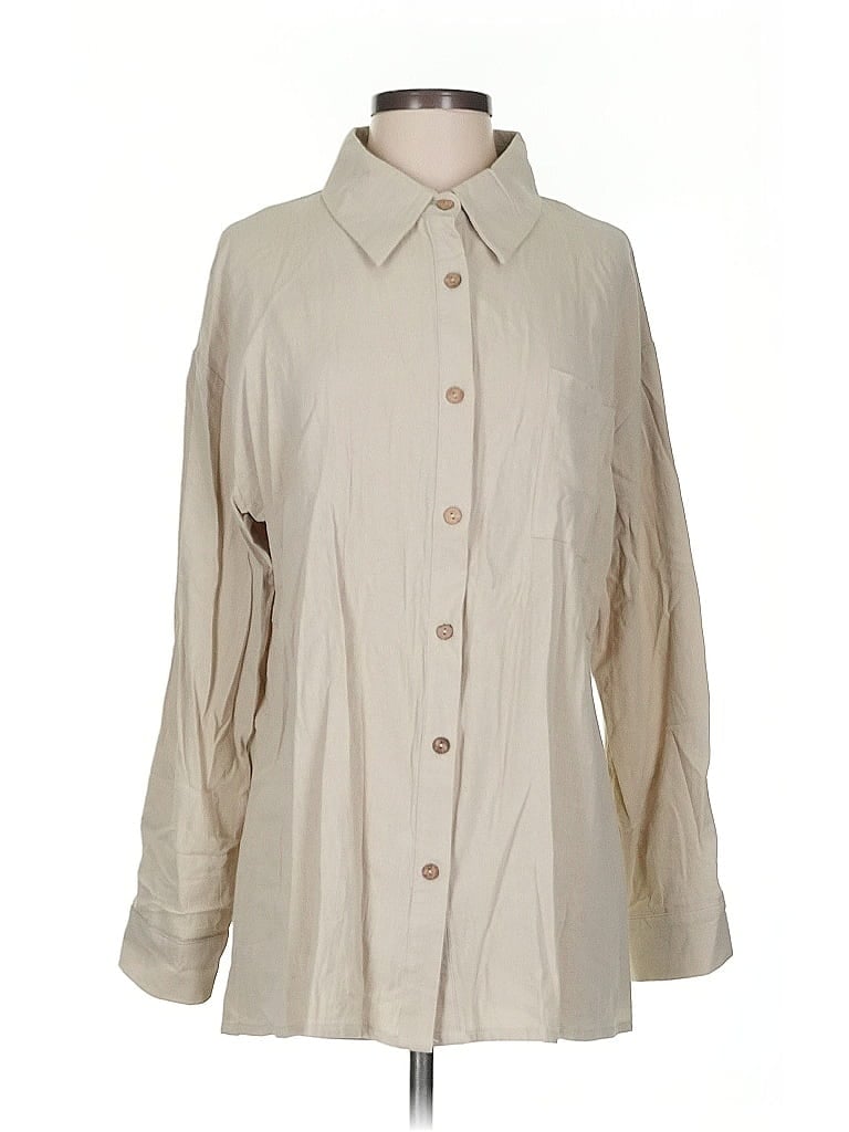 Pre-owned Shein Long Sleeve Blouse In Brown
