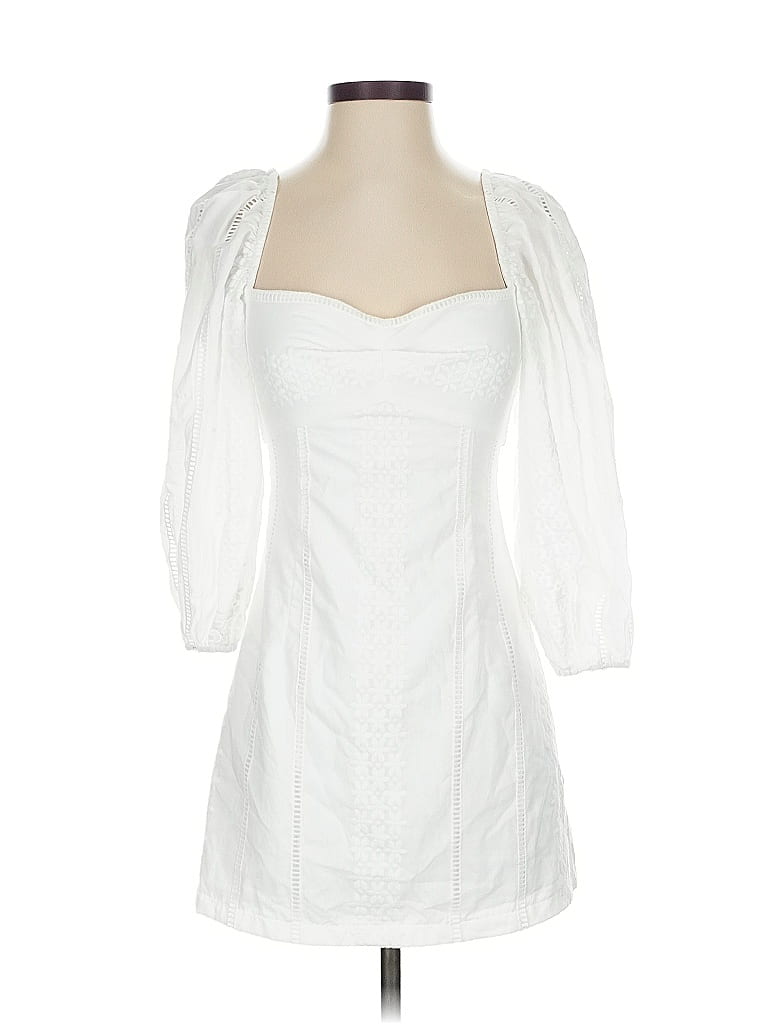 Pre-owned Hello Molly 3/4 Sleeve Blouse In White