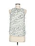 H&M 100% Polyester Silver Green Sleeveless Blouse Size 6 - photo 1