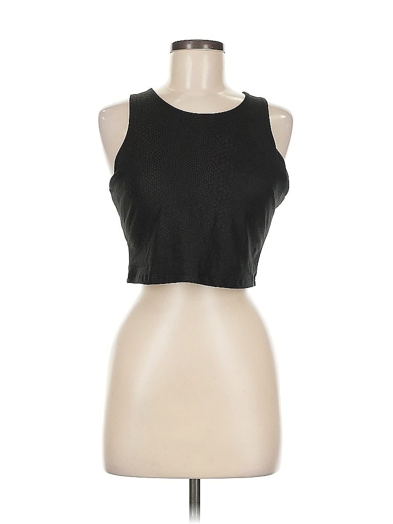 Pre-owned Kyodan Tank Top Black Halter Neckline Tops