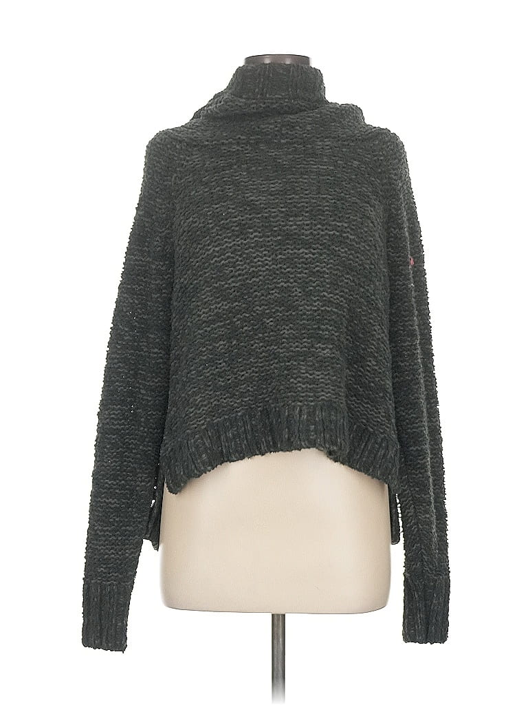 Pre-owned If It Were Me Turtleneck Sweater In Gray