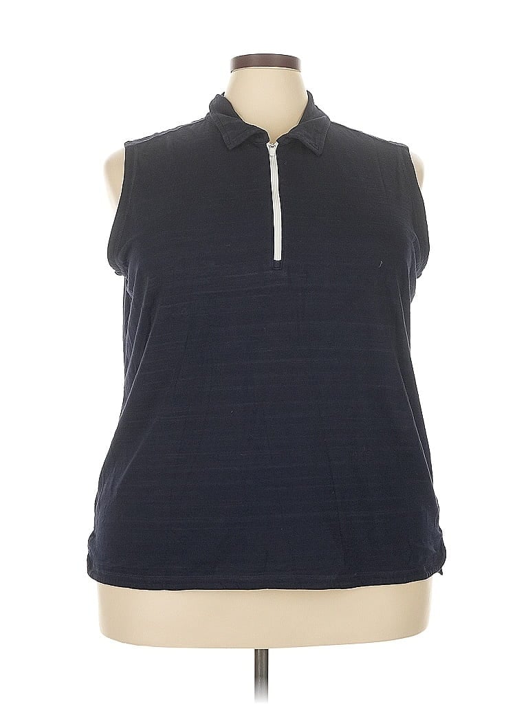 Pre-owned T By Talbots Sleeveless T-shirt In Blue