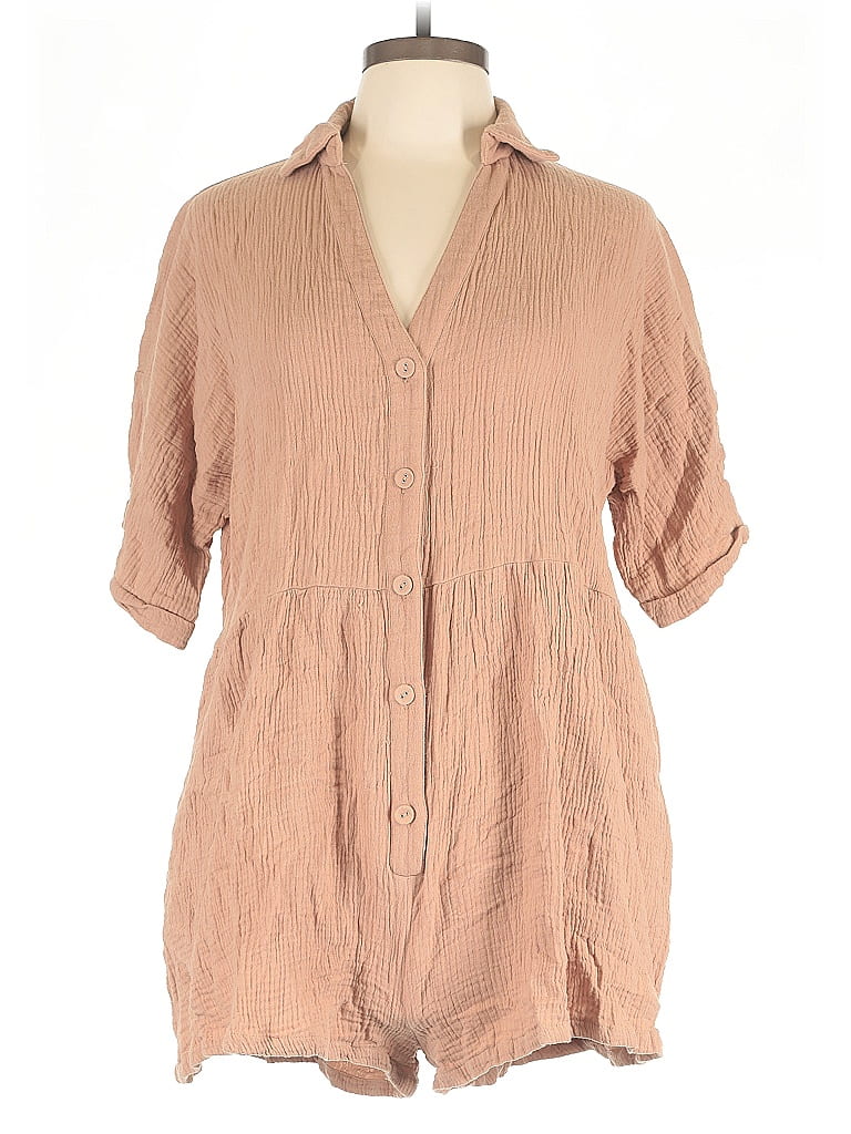 Pre-owned Petal And Pup Romper In Brown