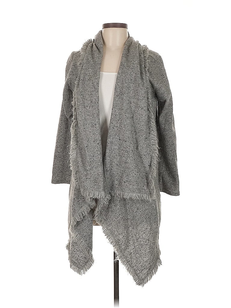 Pre-owned Sara Campbell Wool Cardigan Sweater In Gray