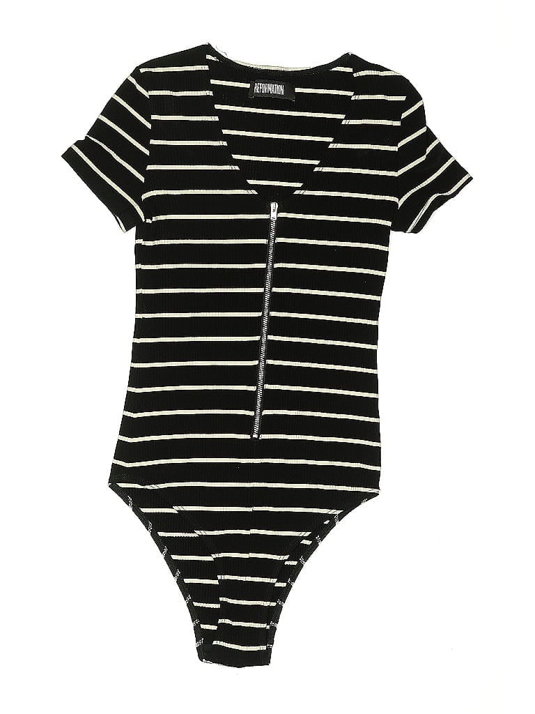 Pre-owned Reformation Bodysuit In Black