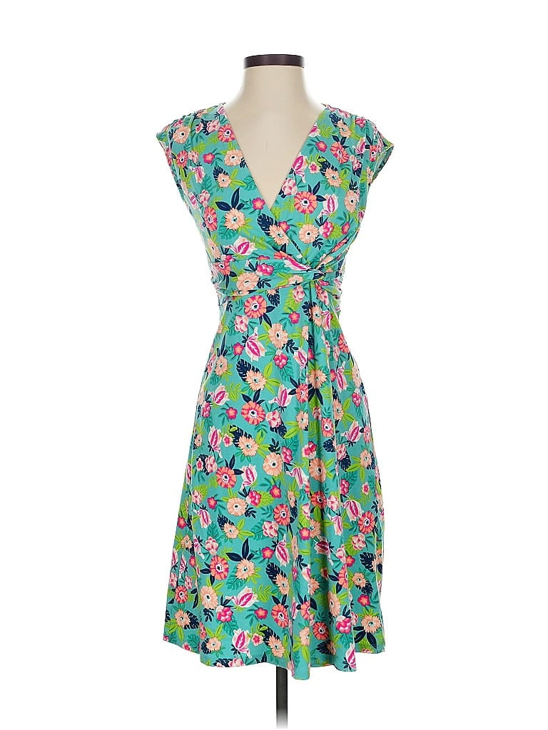 Pre-owned Lands' End Cocktail Dress In Green