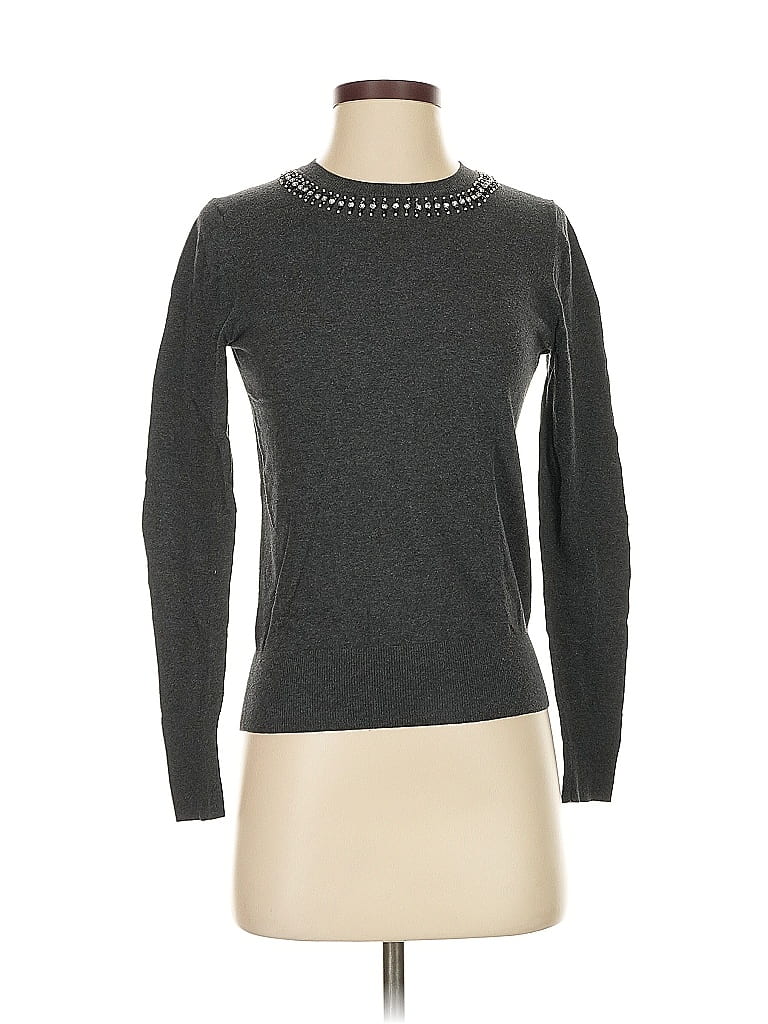 Pre-owned Ann Taylor Factory Pullover Sweater In Gray