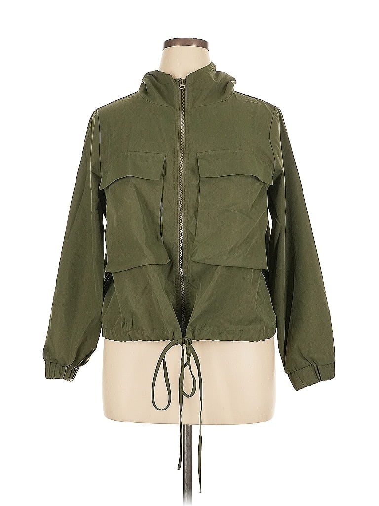 Pre-owned Shein Curve Cardigan Sweater In Green