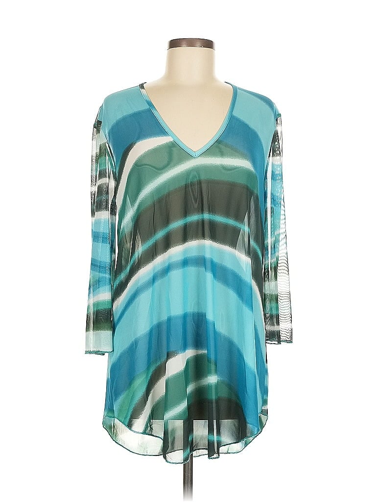 Jordan Taylor 3/4 Sleeve Blouse In Blue