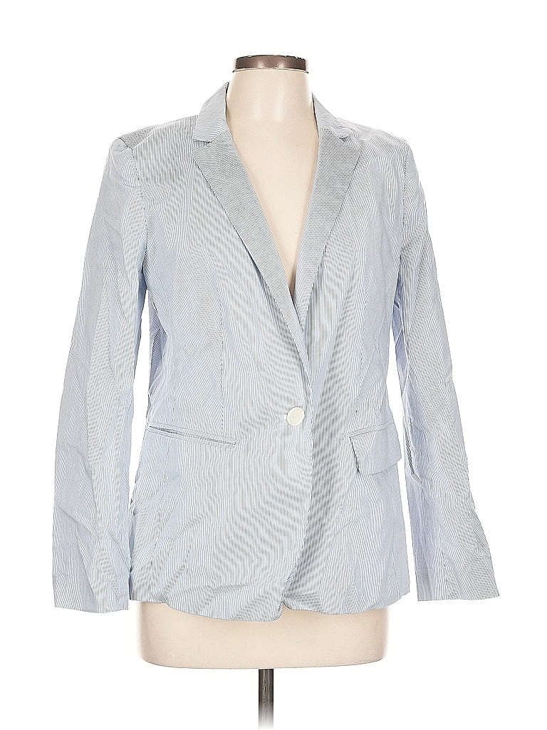 Pre-owned Ann Taylor Loft Blazer Jacket In Blue