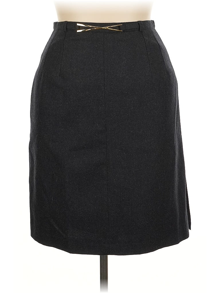 Pre-owned Harve Benard By Benard Holtzman Wool Skirt In Black