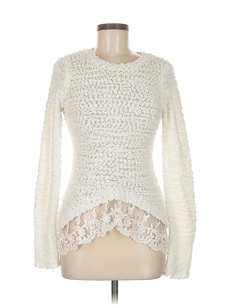 Pre-owned No Boundaries Pullover Sweater In White