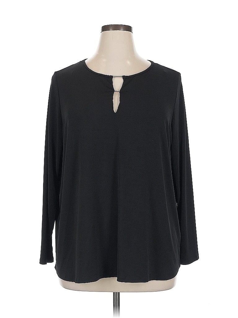 Pre-owned Grace Long Sleeve Blouse In Black