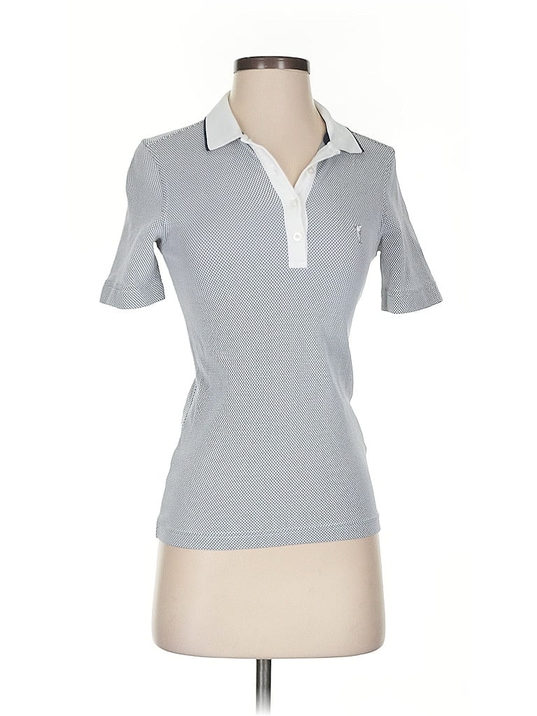 Pre-owned Golfino Short Sleeve Polo Shirt In Gray