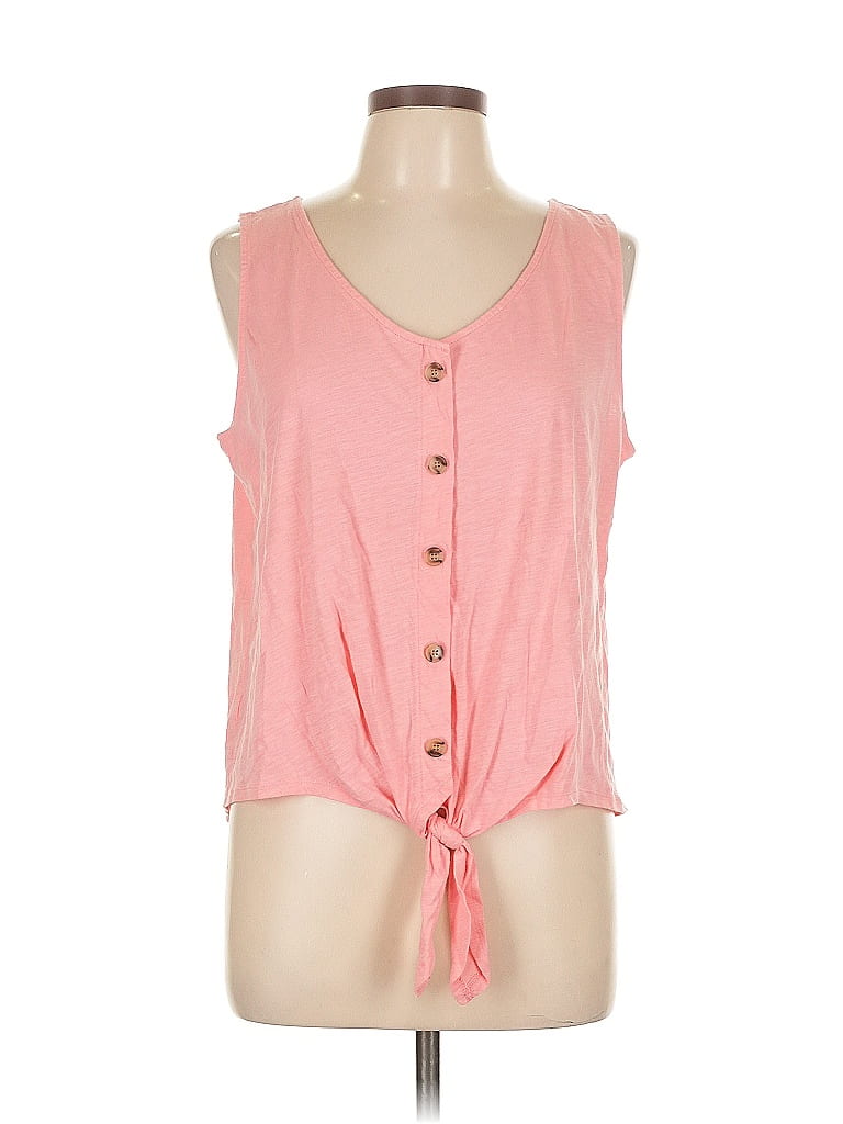 Pre-owned Ann Taylor Loft Outlet Sleeveless Blouse In Pink