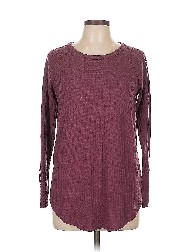 Pre-owned Chaser Long Sleeve T-shirt In Burgundy