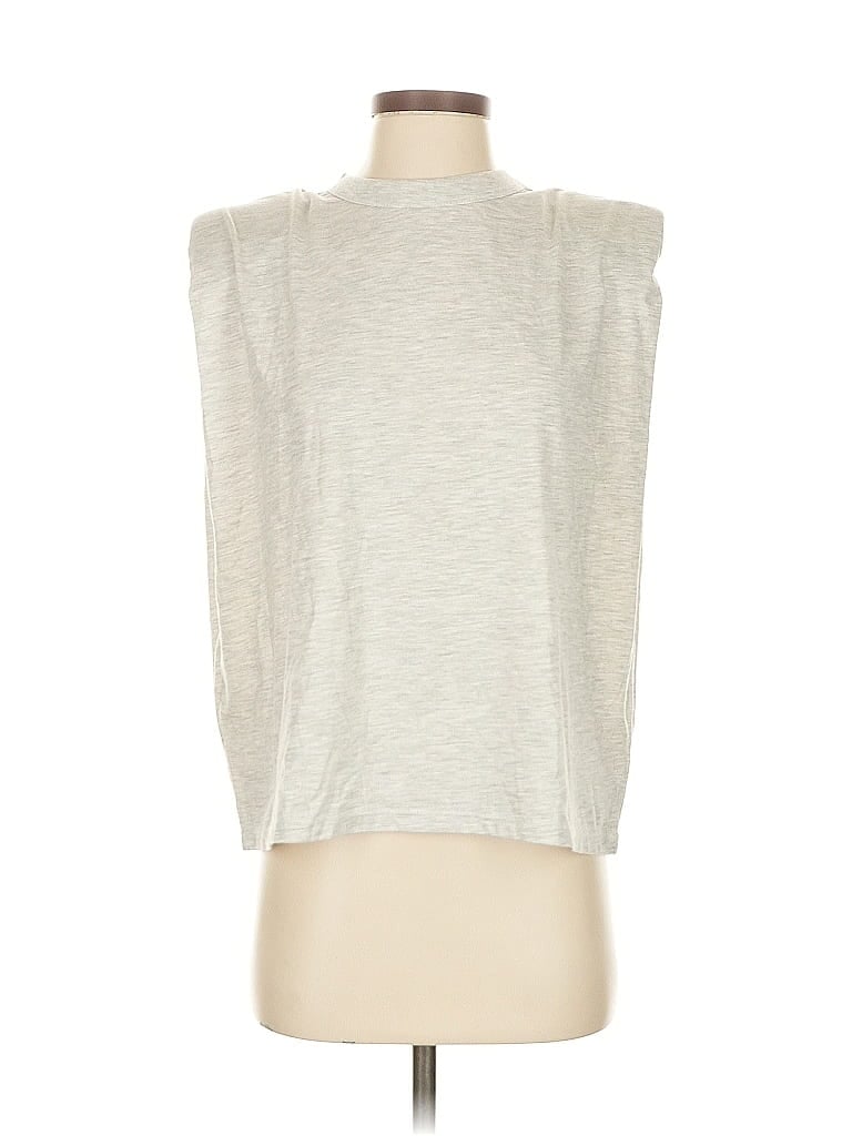 Pre-owned Mng Sleeveless Top Silver Boatneck Tops