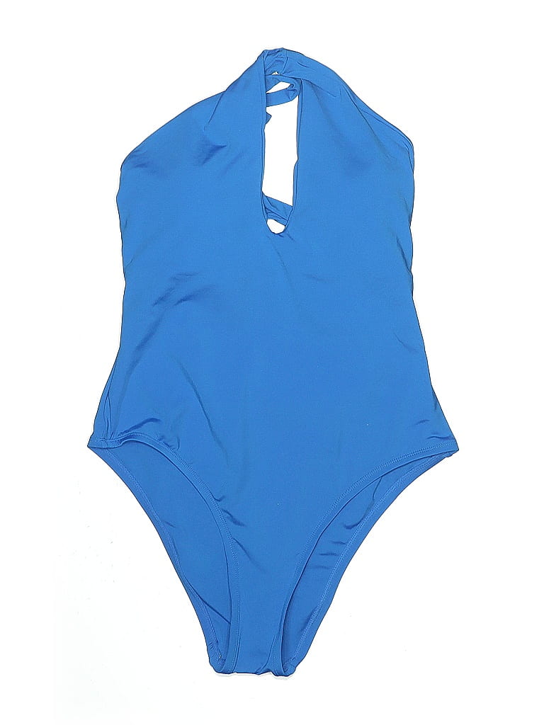 Pre-owned Lucky Brand One Piece Swimsuit In Blue