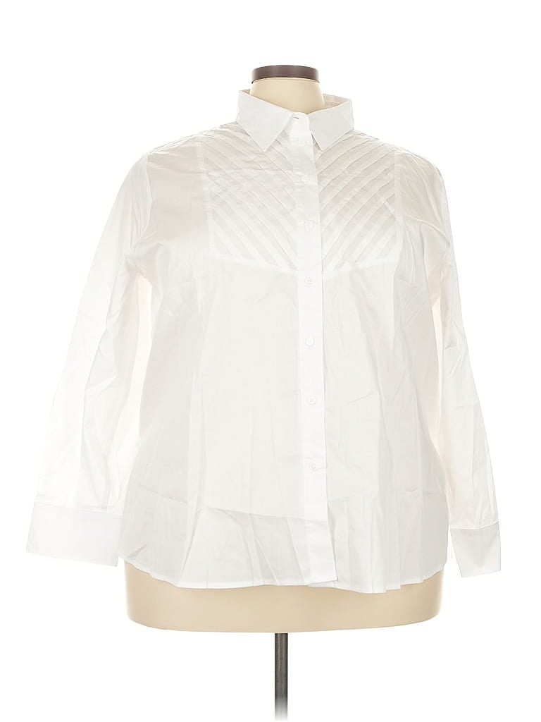 Harshman Long Sleeve Button Down Shirt In White