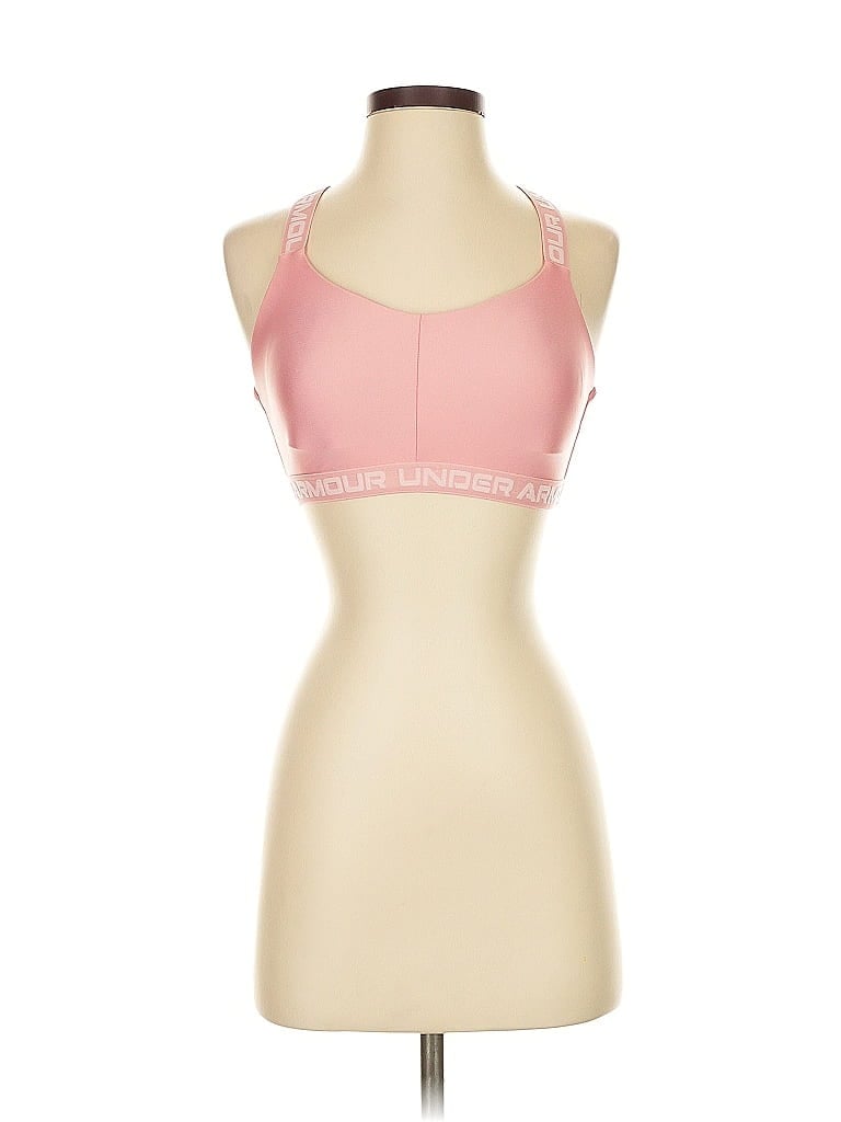Click to view more detailed imagery on our partner's website Pre-owned Under Armour Tank Top Pink Halter Neckline Tops