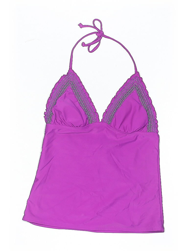 Pre-owned Old Navy Swimsuit Top Purple Solid Pattern Swimwear
