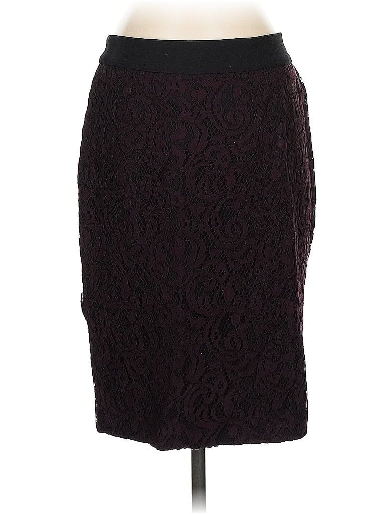 Pre-owned Ann Taylor Loft Formal Skirt In Burgundy