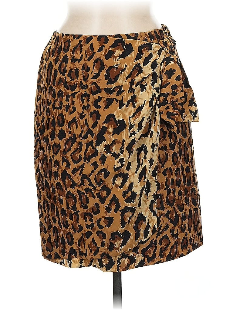 Click to view more detailed imagery on our partner's website Pre-owned Saks Fifth Avenue Silk Skirt In Gold