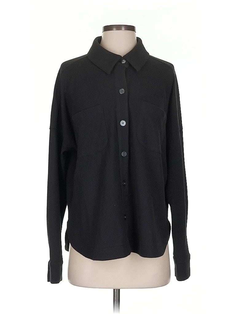 Pre-owned Lou & Grey Long Sleeve Blouse In Black