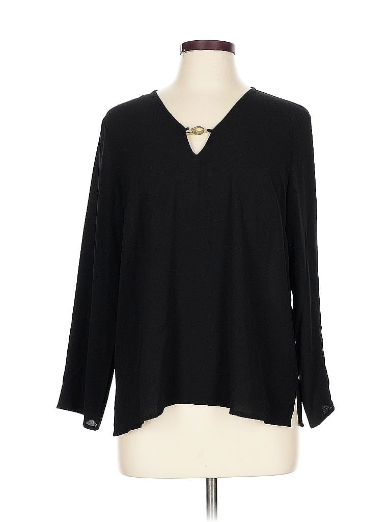 Pre-owned Michael Michael Kors Long Sleeve Blouse In Black